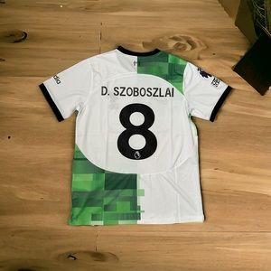 Liverpool 23/24 DOMINIK SZOBOSZLAI #8 Away Green Premier Soccer Jersey Football